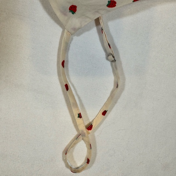 Madewell Worn-Once Women’s Adjustable Strawberry & Cream Top with Bow & Cutout - Picture 6 of 9